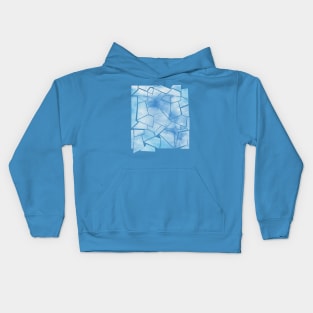 Blue Mosaic Modern Design Kids Hoodie